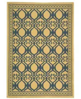 Safavieh Courtyard CY3040 Natural and Blue 2'7" x 5' Outdoor Area Rug