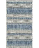 Safavieh Courtyard CY8464 Gray and Navy 2' x 3'7" Outdoor Area Rug