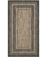 Safavieh Courtyard CY8475 Natural and Black 2' x 3'7" Outdoor Area Rug