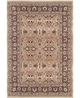 Safavieh Lavar Kerman LVK620 Cream and Navy 4' x 6' Area Rug