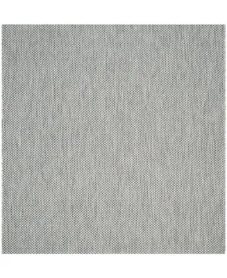 Safavieh Courtyard CY8521 Gray and Navy 6'7" x 6'7" Square Outdoor Area Rug