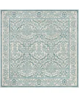 Safavieh Evoke EVK242 Ivory and Light Blue 6'7" x 6'7" Square Area Rug