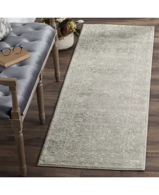 Safavieh Evoke EVK270 Silver and Ivory 2'2" x 9' Runner Area Rug