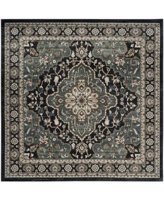 Safavieh Lyndhurst LNH338 Anthracite and Teal 7' x 7' Square Area Rug