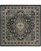 Safavieh Lyndhurst LNH338 Anthracite and Teal 7' x 7' Square Area Rug