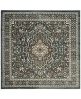 Safavieh Lyndhurst LNH338 Teal and Gray 7' x 7' Square Area Rug