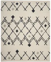 Safavieh Berber Shag BER164 Cream and Navy 8' x 10' Area Rug