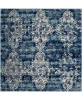 Safavieh Evoke EVK266 Royal and Ivory 5'1" x 5'1" Square Area Rug