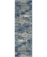 Safavieh Evoke EVK272 Navy and Ivory 2'2" x 7' Runner Area Rug