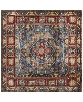 Safavieh Bijar BIJ621 Brown and Royal 6'7" x 6'7" Square Area Rug