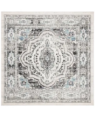 Safavieh Madison MAD926 Light Gray and Blue 6'7" x 6'7" Square Area Rug