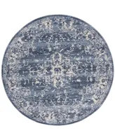 Safavieh Charleston CHL411 Navy and Creme 6'7" x 6'7" Round Area Rug