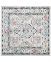 Safavieh Madison MAD925 Light Gray and Fuchsia 6'7" x 6'7" Square Area Rug