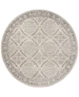 Safavieh Brentwood BNT863 Cream and Gray 6'7" x 6'7" Round Area Rug