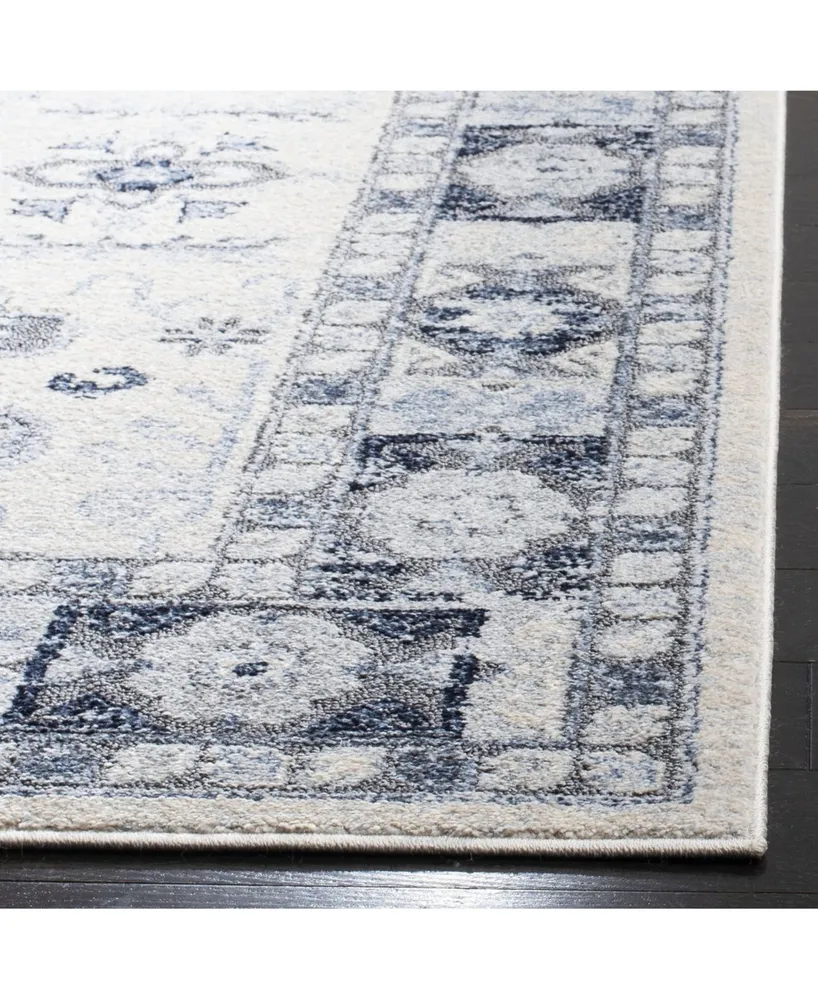 Safavieh Harbor HBR144 Blue and Creme 5'3" x 7'6" Sisal Weave Area Rug