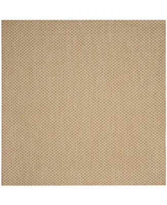 Safavieh Courtyard CY8653 Natural and Cream 5'3" x 5'3" Sisal Weave Square Outdoor Area Rug