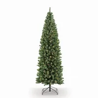 Puleo 7.5FT Pre-Lit Noble Fir Artificial Christmas Tree