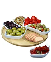 Elama Signature Modern 13.5" 7 Piece Lazy Susan Appetizer