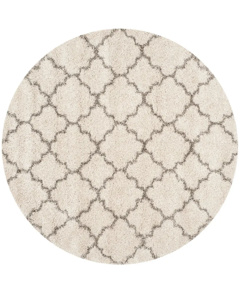 Safavieh Hudson SGH282 Ivory and Gray 5' x 5' Round Area Rug