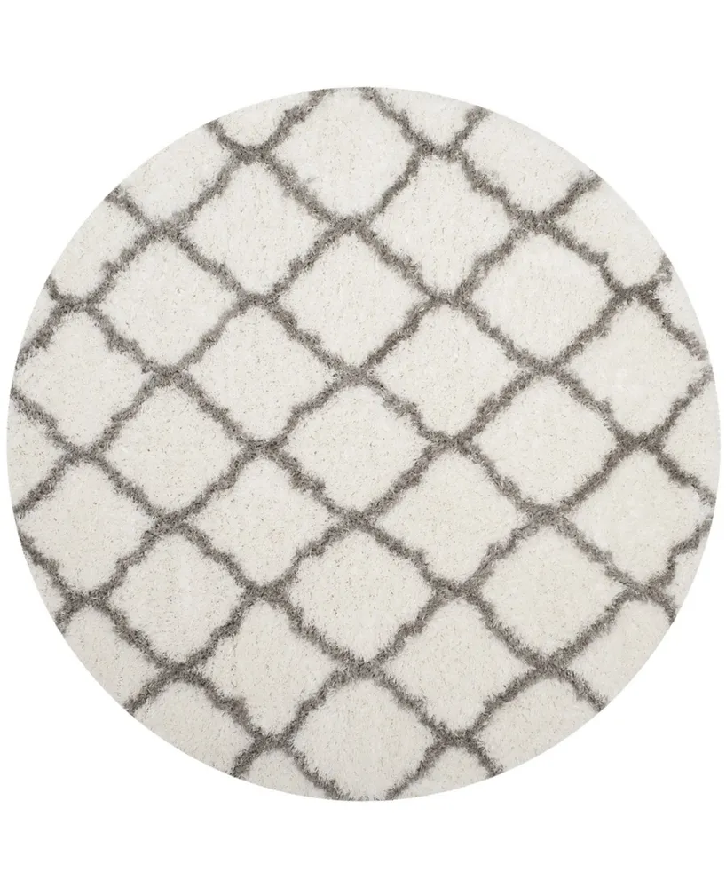 Safavieh Indie SGI322 Ivory and Gray 6'7" x 6'7" Round Area Rug