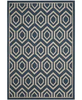 Safavieh Courtyard CY6902 Navy and Beige 6'7" x 9'6" Sisal Weave Outdoor Area Rug