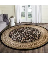 Safavieh Lyndhurst LNH316 Black and Ivory 8' x 8' Round Area Rug