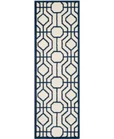 Safavieh Amherst AMT416 Ivory and Navy 2'3" x 7' Runner Area Rug