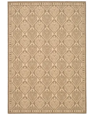 Safavieh Courtyard CY5149 Coffee and Sand 5'3" x 7'7" Sisal Weave Outdoor Area Rug