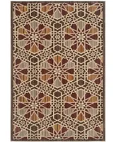 Safavieh Infinity INF560 Brown and Beige 5'1" x 7'6" Area Rug