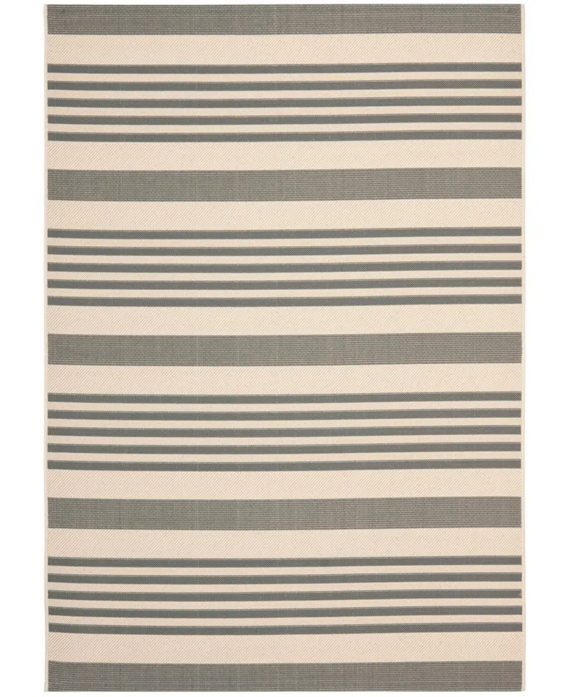 Safavieh Courtyard CY6062 Gray and Bone 5'3" x 7'7" Outdoor Area Rug