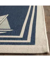 Safavieh Courtyard CY7422 Navy and Beige 8' x 11' Sisal Weave Outdoor Area Rug