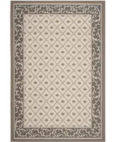 Safavieh Courtyard CY7427 Beige and Dark Beige 6'7" x 9'6" Sisal Weave Outdoor Area Rug