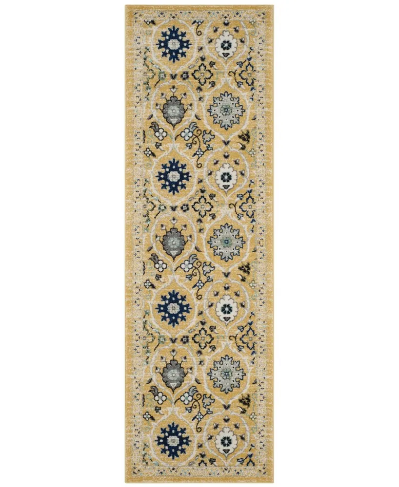 Safavieh Evoke EVK210 Gold and Ivory 2'2" x 7' Runner Area Rug