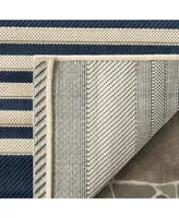 Safavieh Courtyard CY6062 Navy and Beige 5'3" x 7'7" Sisal Weave Outdoor Area Rug