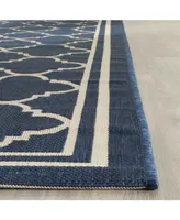 Safavieh Courtyard CY6918 Navy and Beige 5'3" x 7'7" Sisal Weave Outdoor Area Rug