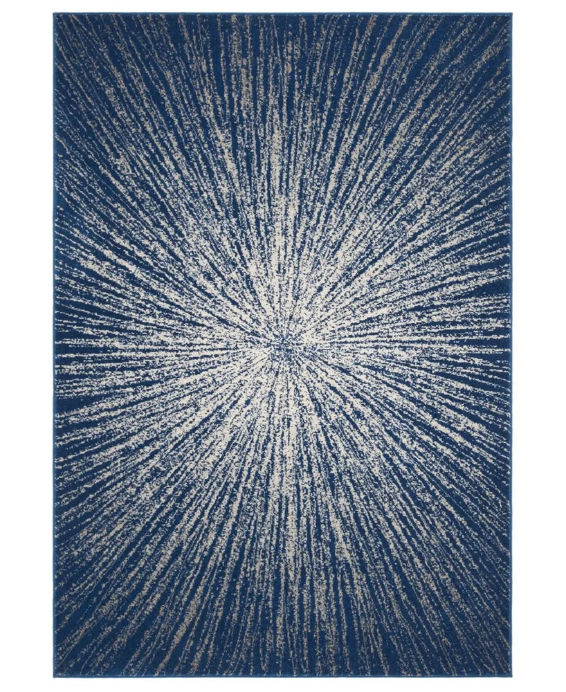 Safavieh Evoke EVK228 Navy and Ivory 5'1" x 7'6" Area Rug