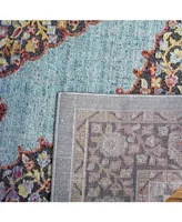 Safavieh Provance PRV181 Aqua and Black 5'3" x 7'6" Area Rug