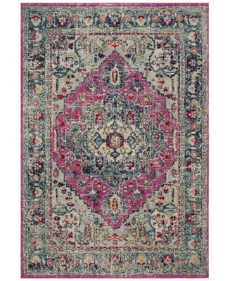 Safavieh Madison MAD930 Fuchsia and Aqua 5'3" x 7'6" Area Rug