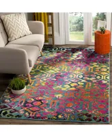 Safavieh Cherokee CHR917 Light Blue and Fuchsia 5'1" x 7'6" Area Rug