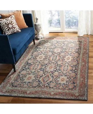 Safavieh Classic Vintage CLV305 Navy and Rust 6' x 9' Area Rug