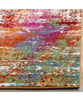 Safavieh Watercolor WTC695 Orange and Green 5'3" x 7'6" Area Rug