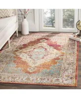 Safavieh Crystal CRS500 Orange and Light Blue 5' x 8' Area Rug