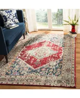 Safavieh Monaco MNC257 Ivory and Red 5'1" x 7'7" Area Rug