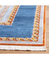 Safavieh Bokhara BOK136 Blue and Orange 5' x 7'6" Area Rug