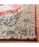 Safavieh Monaco MNC257 Ivory and Red 5'1" x 7'7" Area Rug