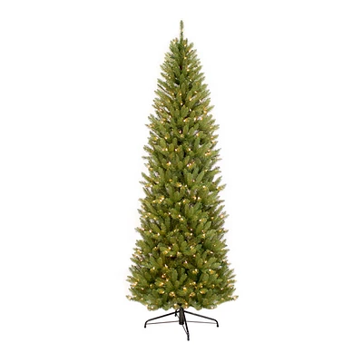 Puleo 6.5FT Pre-lit Franklin Fir Pencil Artificial Christmas Tree