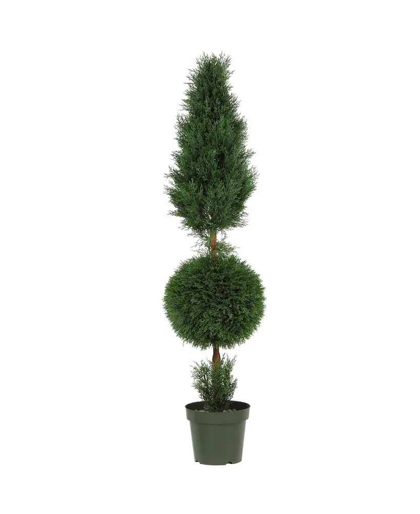 5.5' Artificial Olive Cone Tree – Cypress and Alabaster