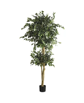 Nearly Natural 6' Double Ball Ficus Faux Silk Tree