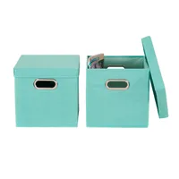 Household Essentials 2-Pc. Seafoam Storage Box