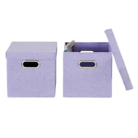 Household Essentials 2-Pc. Iris Heather Storage Box Set